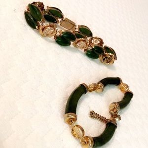 Two set jade like bracelets